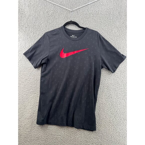 Nike Dri-FIT Mens T-Shirt Black/Red  Athletic Fit Short Sleeve  Size Medium - Picture 1 of 5